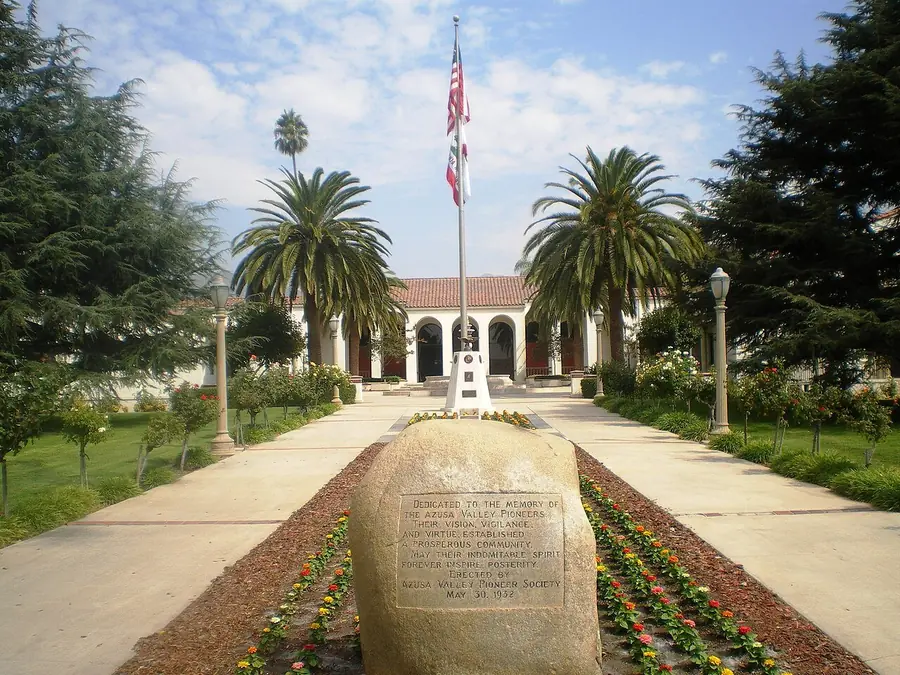 Azusa City Hall at the civic center on Foothill Boulevard, old Route 66
