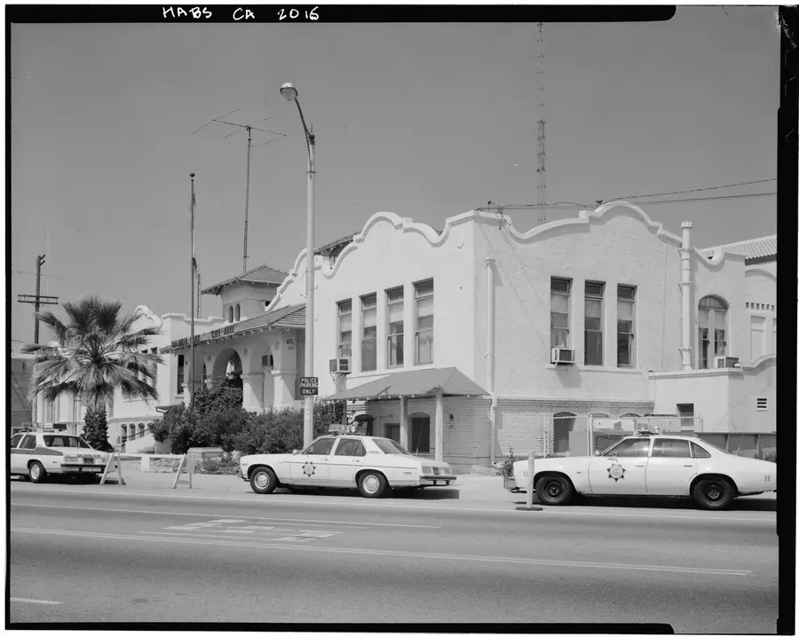 Black and white survey photo of a historic building in Baldwin Park