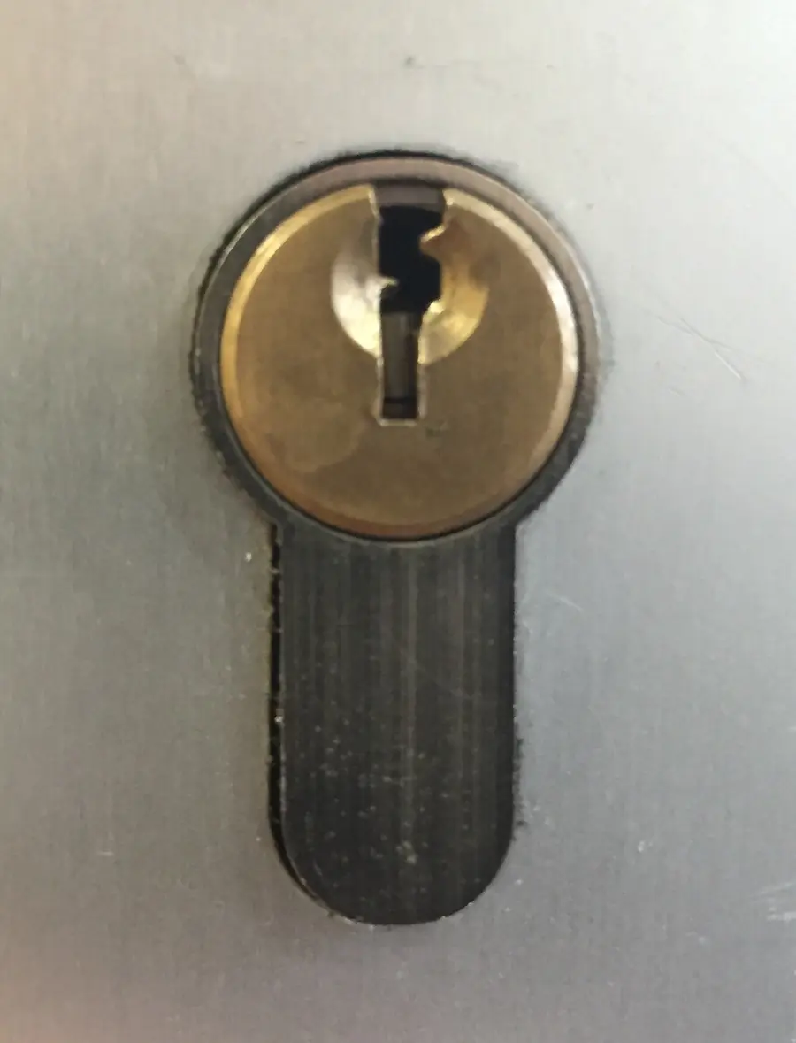Unbranded pin tumbler lock cylinder shown on a plain white background