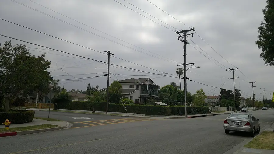 Two-story homes along a residential street off Garvey Avenue in Rosemead