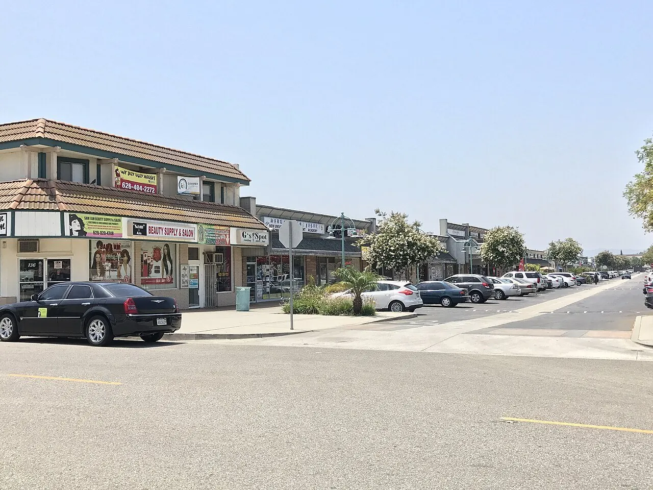 Old Towne area street in West Covina